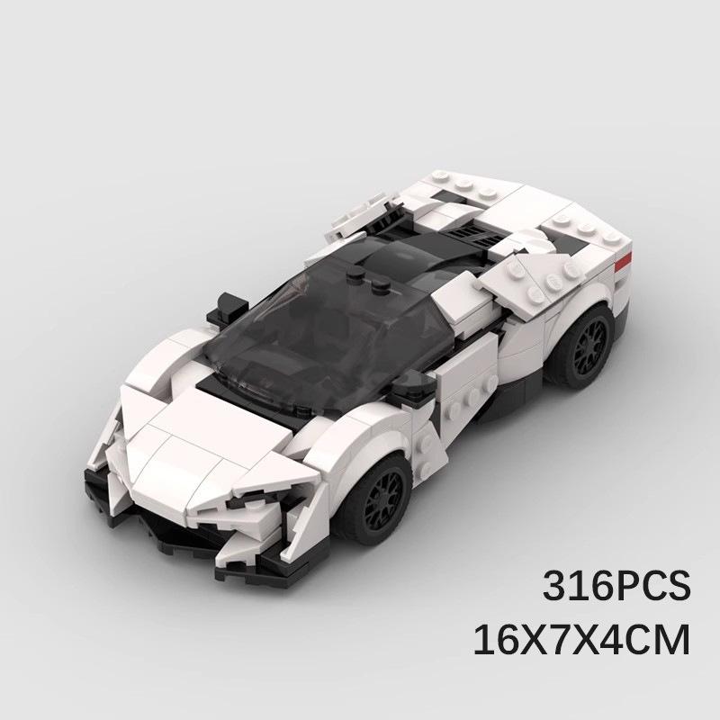 

M Building Block Compatible With 60945 Lycan Hypersport Eight-Grid Car, Super Car Assembly Speed Series