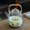 Ceramic Candle Holder with Handle and Flat Bottom