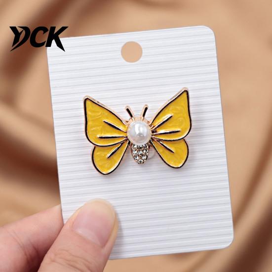 Butterfly Shaped Brooch Faux Pearl Rhinestone Brooch, Dainty Decorative Badge Pin Pin, Sweater Cardigan Coat Dress Jewelry Accessories Daily Wear