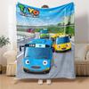 Coperta in Flanella con Stampa di Tayo il Piccolo Autobus Alta Qualità Calda Confortevole Coperta per Tutte le Stagioni Perfetta per Regali Decorazioni per la Casa