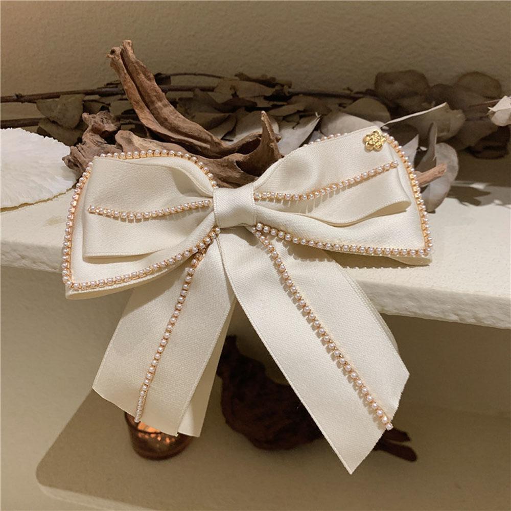 Party Pearl Chain Fashion Korean Spring Clip Side Clip Bow Hair Clip Hair Accessories