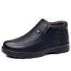 Simple Outdoor Hiking Shoes Men's Genuine Leather Shoes Winter Cotton Shoes Plush Men's Ankle Boots Business Dress Shoes