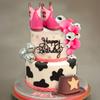 3 Stück Rosa Cowboy Kuchen Dekorationen Cowboyhut Stiefel Kuchenaufsätze Western Cowgirl Geburtstag für Western Themenparty Gastgeschenke Zubehör
