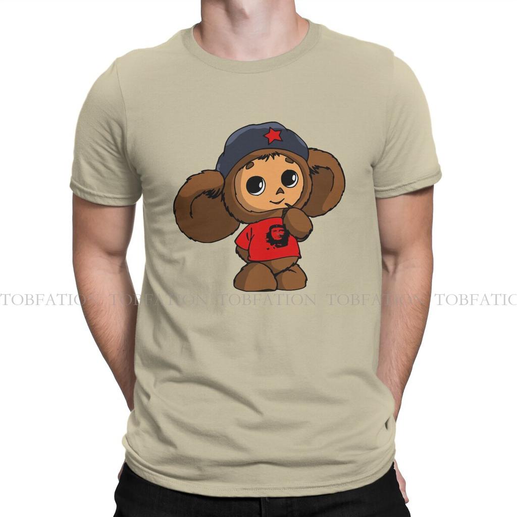 ZX CCCP Cheburashka Cute Soviet Russian Cartoon Men T Shirt Cotton Graphic ONeck TShirt Harajuku Clothing
