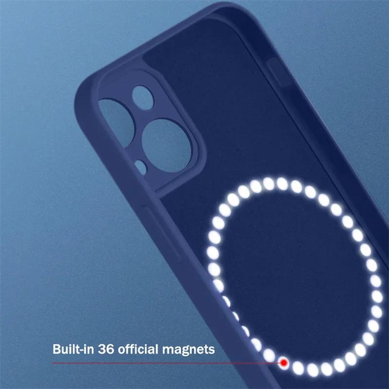 Wrist Lanyard For  Magnetic Silicone Phone Case For For Iphone 17 Air 16 1 14 Plus 13 12 11  Pro Max Wireless Charge Cover