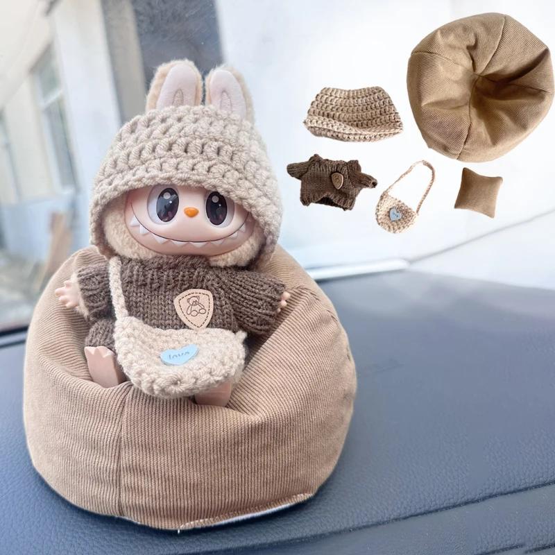 LABUBU Universelle Babykleidung, Puppe Niedliches Neujahrsset DIY-Zubehör, Weihnachtsgeschenke, Popmart Bubble Mart Puppenzubehör