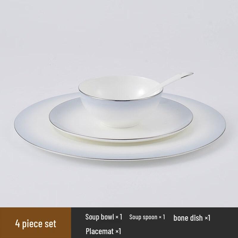 Tian Ya Jing Gradient Grey Bone China Dinnerware Set