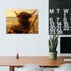 2026 Highland Cow Wall Calendar Scottish Highland Cattle 12 Monthly Planner
