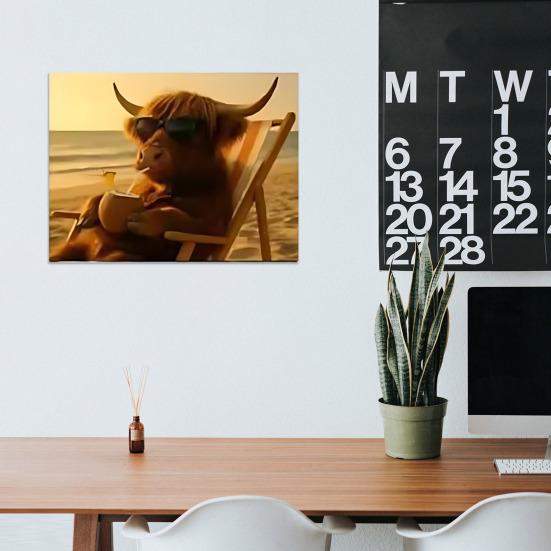 2026 Highland Cow Wall Calendar Scottish Highland Cattle 12 Monthly Planner