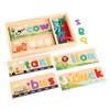 English Spelling Flashcards: Parent-Child Educational Battle Game with Wooden Blocks