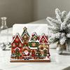 Cartoon Christmas Wooden Napkin Holder Snow House Desktop Tissue Box Tissue Storage Rack  Party