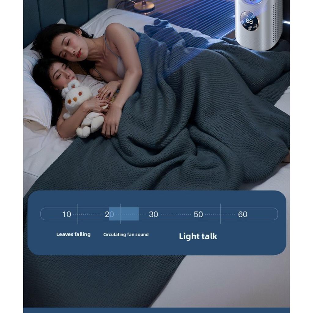 Ventilatore Portatile Aria Condizionata, Ventilatore a Torre USB, Ventilatore da Scrivania Senza Pale - Raffreddamento a Nebbia d'Acqua, Luce Ambientale LED a Sette Colori, Timer e Spegnimento Intelligente