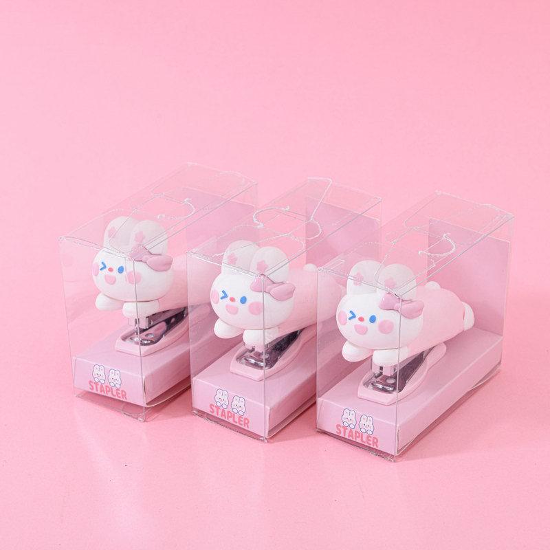 

Милый мультяшный степлер в виде кролика со встроенным удалителем скоб - Портативный, креативный и экономящий усилия инструмент для сшивания