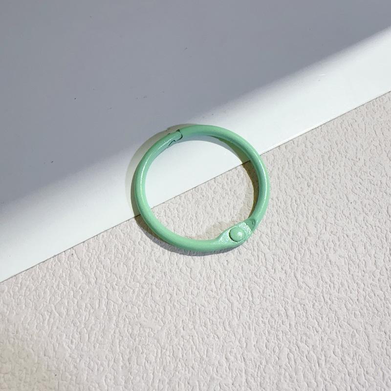 Baking Paint Color Keychain with Spring Buckle: DIY Box Bag Opening Alloy Accessory