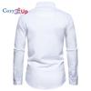Cozy Up Casual Långärmad Stretch Klänning Skjorta för män Skrynkelfri Normal Fit Button Down-skjortor
