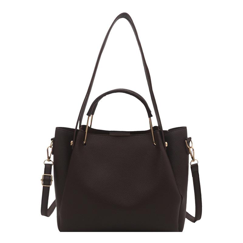 Street Style Large Pu Bucket Bag With Magnetic Closure For Casual Daily Use