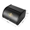 SOTECH Bread Case, Sliding Door, Food Grade, Lightweight, Home Kitchen Outdoor Picnic Bread Box (Cute Black Storage Box)