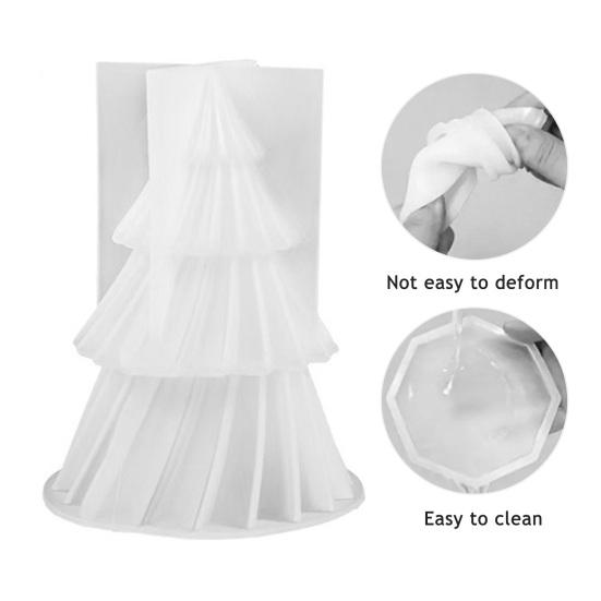 Christmas Tree Silicone Mold Flexible Non-Stick Mold Holiday-themed Resin Mold for Candles Chocolate Jelly Soap Making