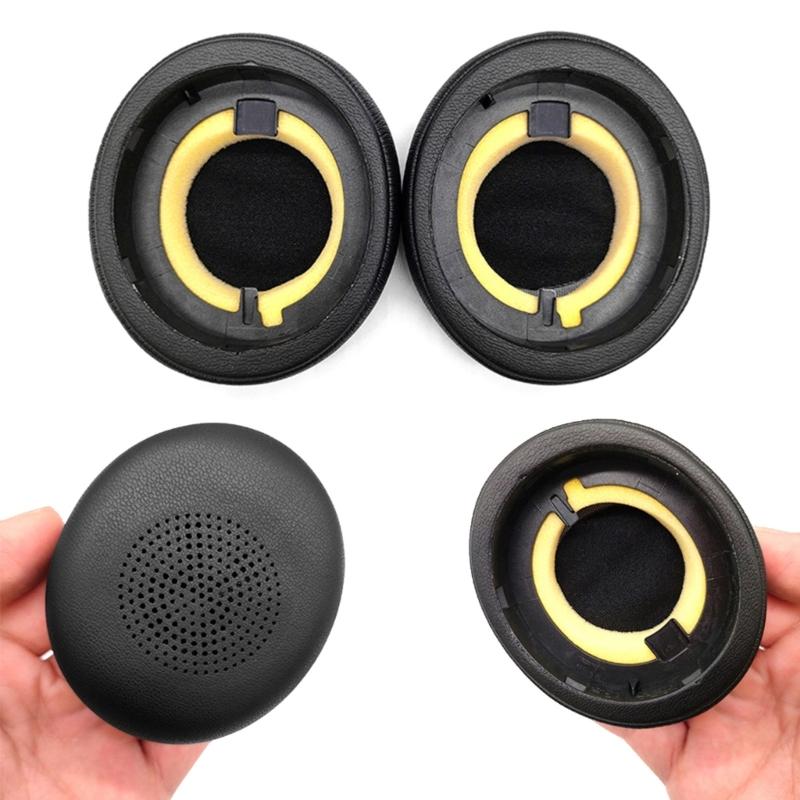 1Pair Earpads Replace Protein Leather Earpads Ear Cushions Sponge Earmuffs for Evolve 2 65 45H