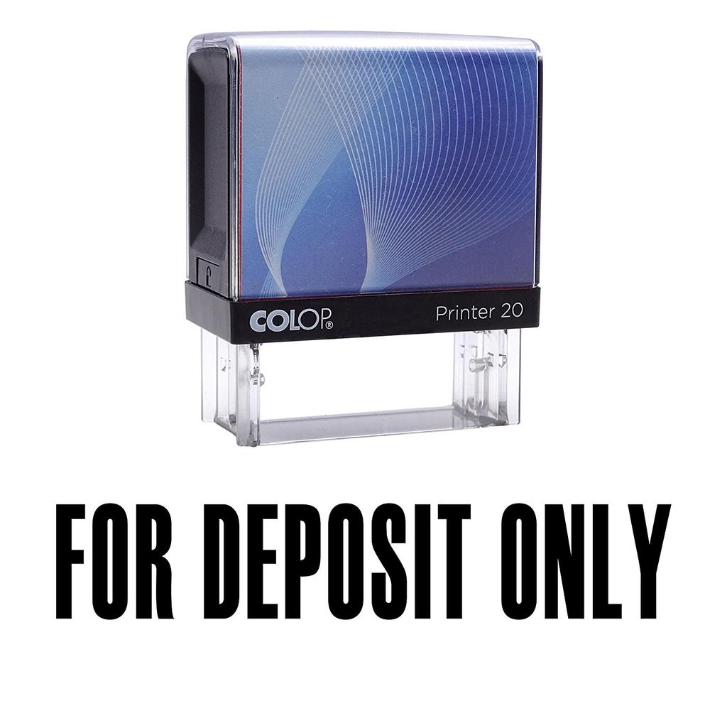FOR DEPOSIT ONLY Self Inking Rubber Stamp Black Ink Office Stamp Colop