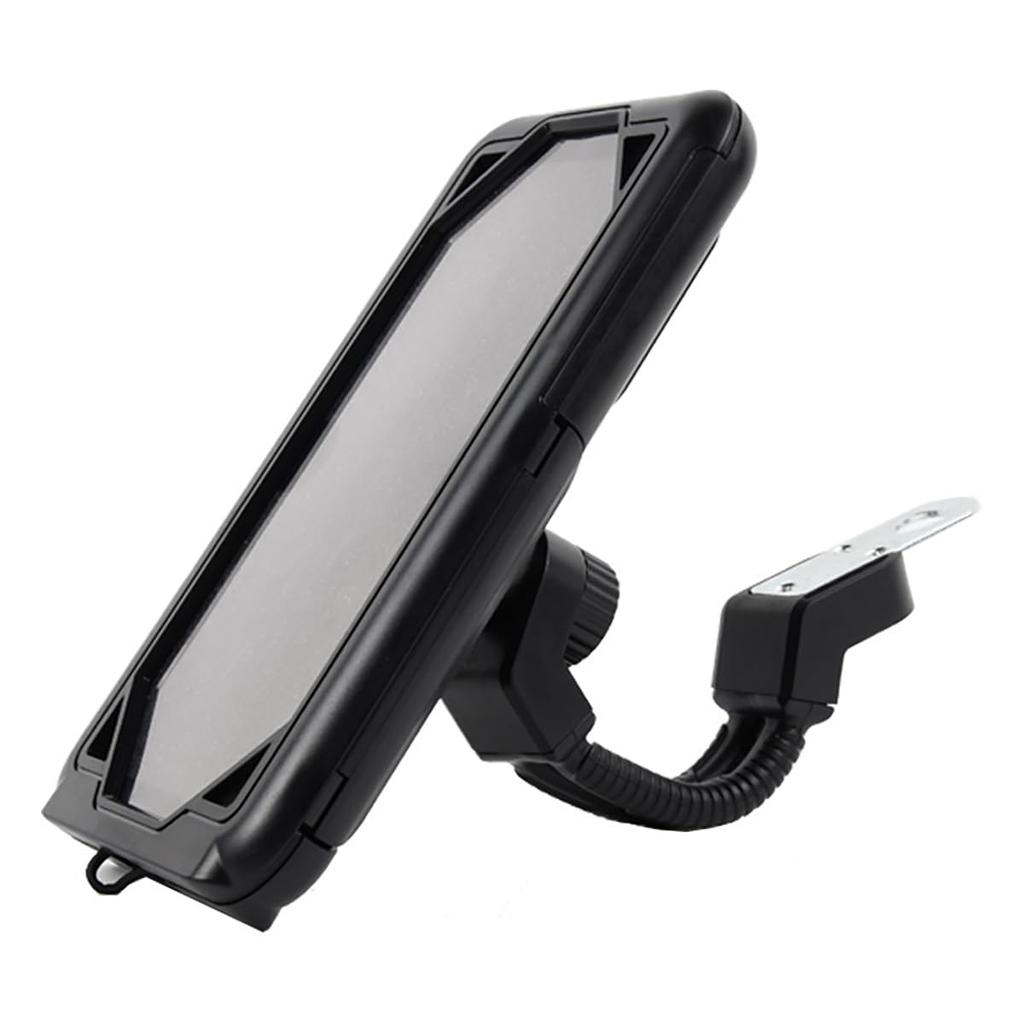 Waterproof Smartphone Easy Installation with Mirror Handlebar Vibration for Scooters and Motorcycles Mount Bike/Motorcycle Holder, One-Touch Mount,