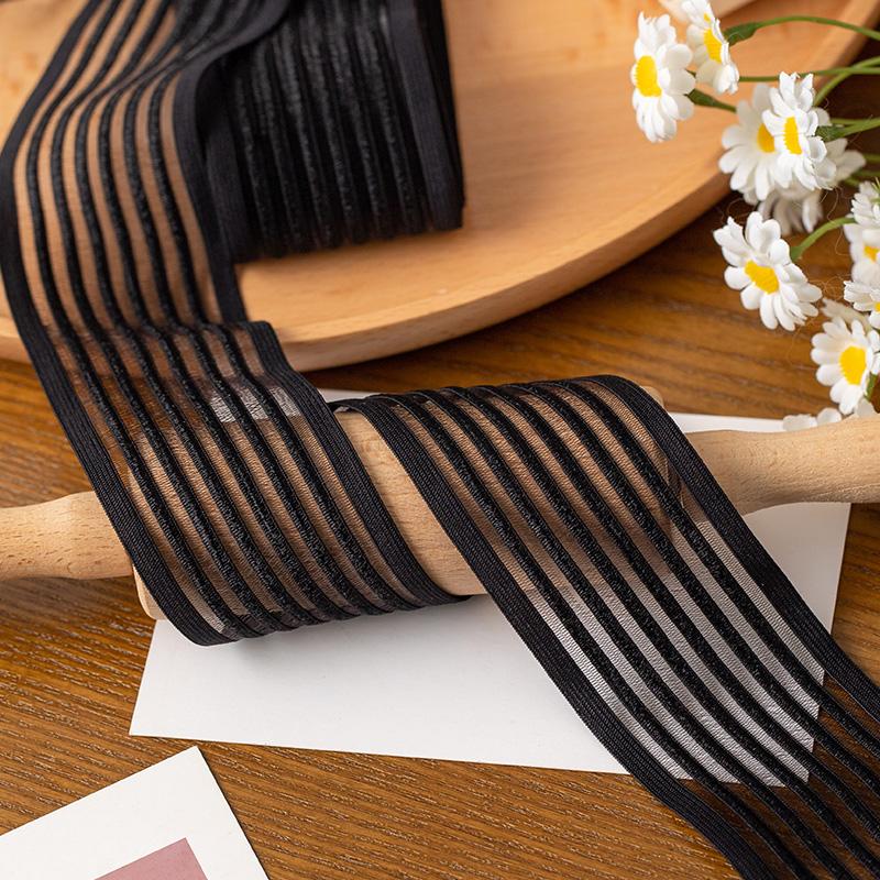 2Meters lace fabric trimmings for DIY clothing sewing accessories sewing materials elastic webbing strap 5cm wide crafts supply