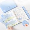 Raccoglitore ad anelli B5 con chiusura a scatto, quaderno premium estetico, taccuino per journaling per studenti, planner con pagine interne orizzontali