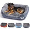 BEPAN Soft Square Large Dog Sofa Elastic Dog House Cushion Winter Warm Medium Dog Bed Washable Cat Kennel House Accessories
