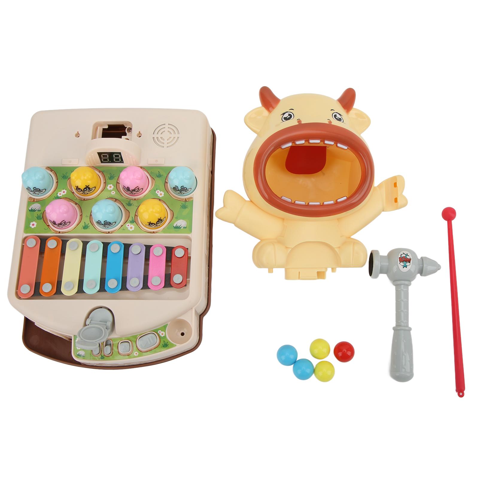 Multifunctional Whack Game Interactive Baby Toy Music Whack Mouse Game Early Education Toy for Kids Over 3 Years Old