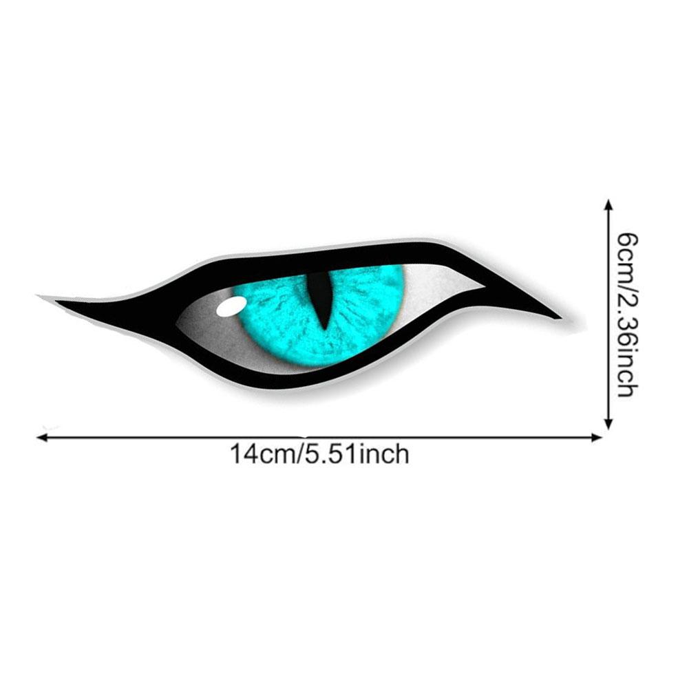 1 Pair Reflective Eyes Stickers For Car Rearview Mirror Strong Reflective Cat Eyes Waterproof Scratches Decoration Sticker