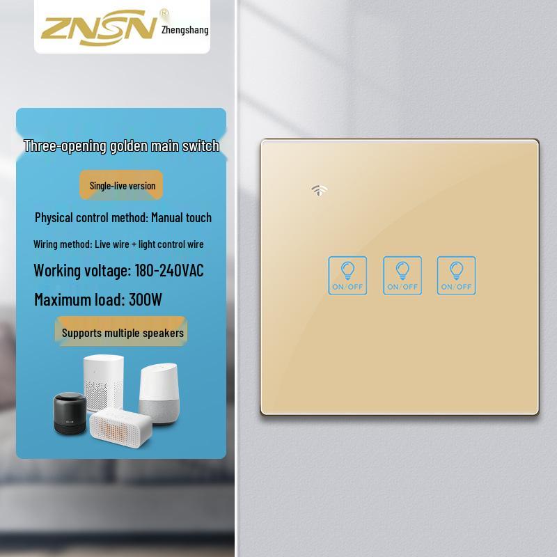 Zhengshang C4 Smart WiFi Graffiti Switch with Voice Control for Alexa/Google, EU Standard