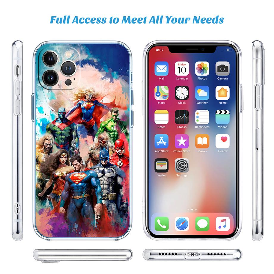 Justice league Phone Case for Motorola Moto E13 E15 E20 E22 E22I E22S E30 E32 E40 E7 E7I G Plus Power Play Stylus G22 G14