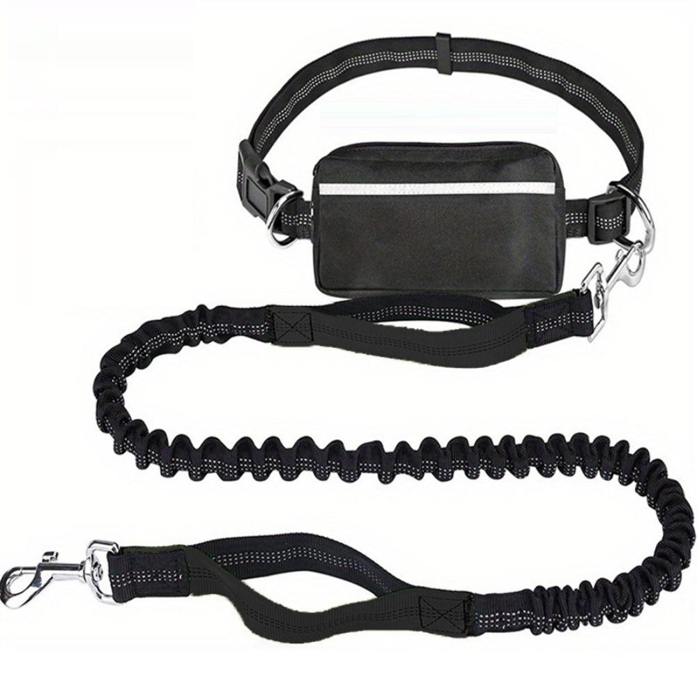 Pet Supplies Single/Double Rope Sports Waist Bag Adjustable Waistband Reflective Dog Leash Hands Free Dog Traction Rope Walking
