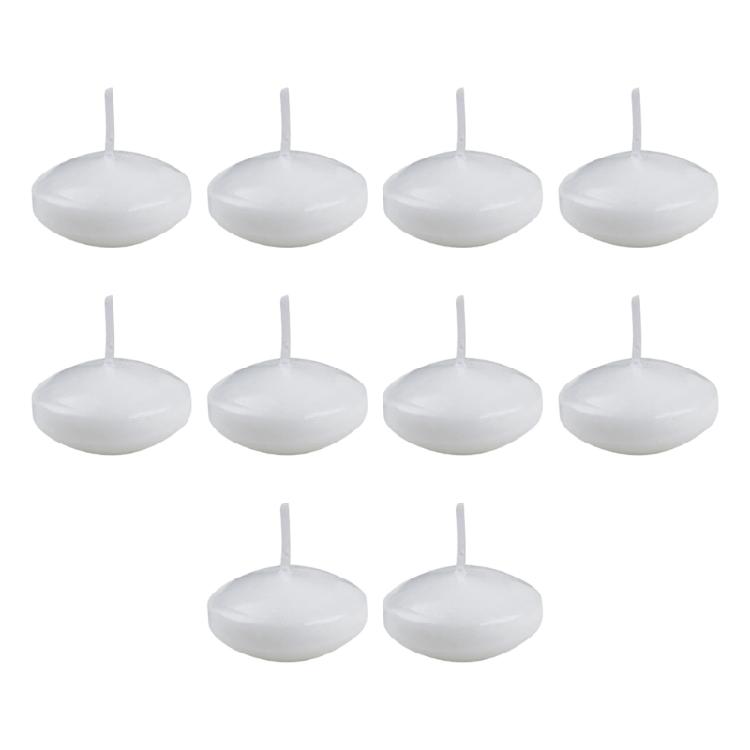 10Pack Decorative Floating Candle,Unscented Burning Candle for Cylinder Vases,Weddings,Party and Holiday Decorations