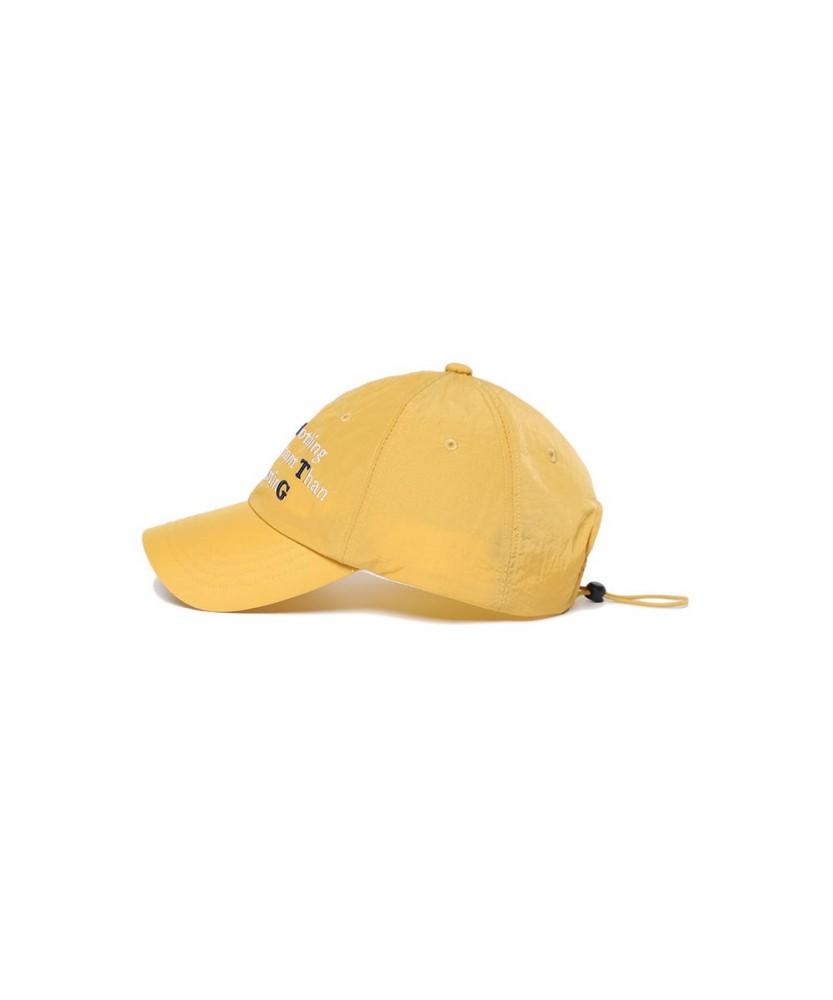 NOTIG Washed Logo Embroidered Ball Cap Yellow_Okg3Accp101Y1