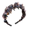 Retro High Skull Imitation Pearl Headband Anti-Slip Design Ribbon Decor Hair Hoop Retro Charm Hair Accessory