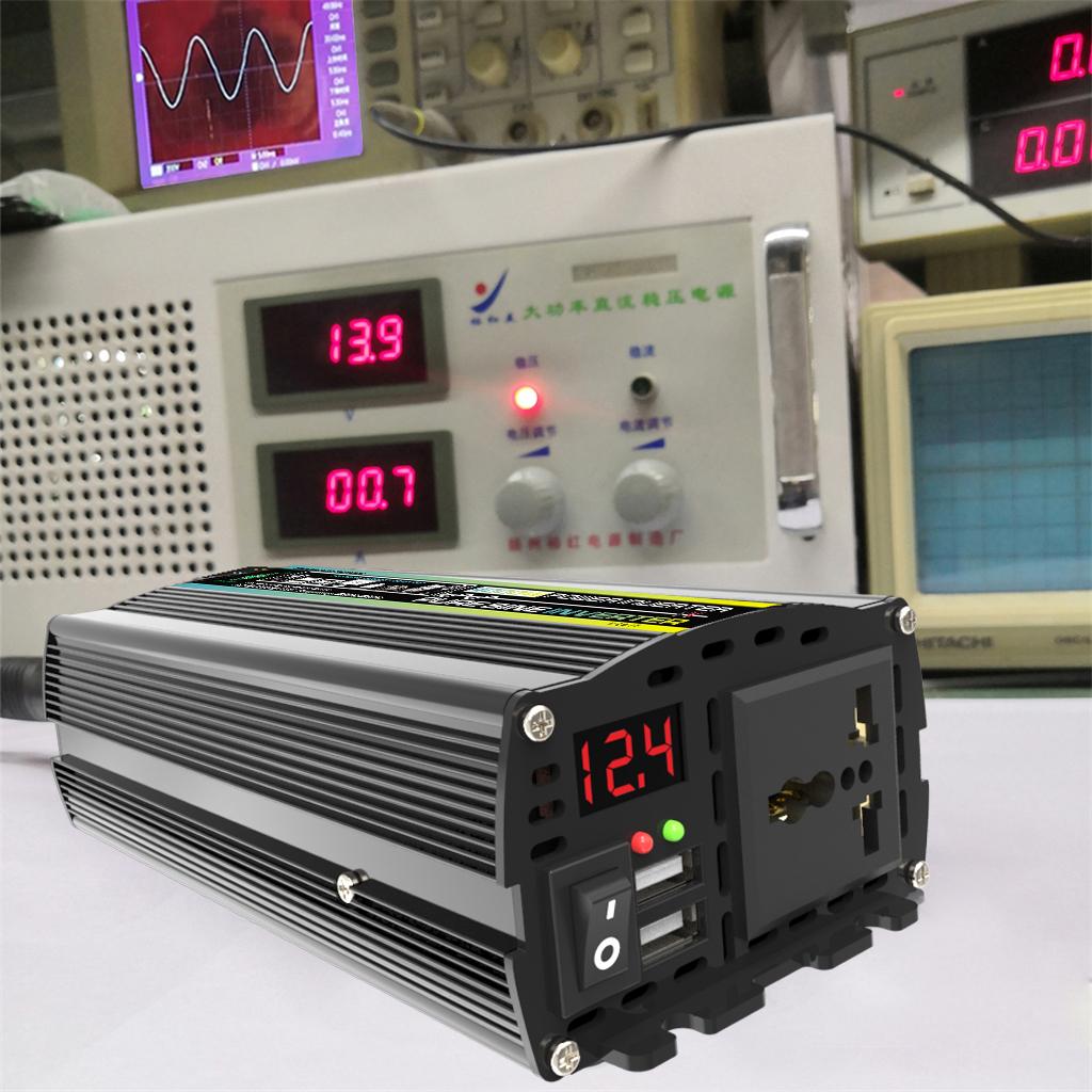 4000W Dual USB Solar Power Inverter 12V To 220V Car Power Inverter Charger Converter Adapter Modified Sine Wave Transformer Kit