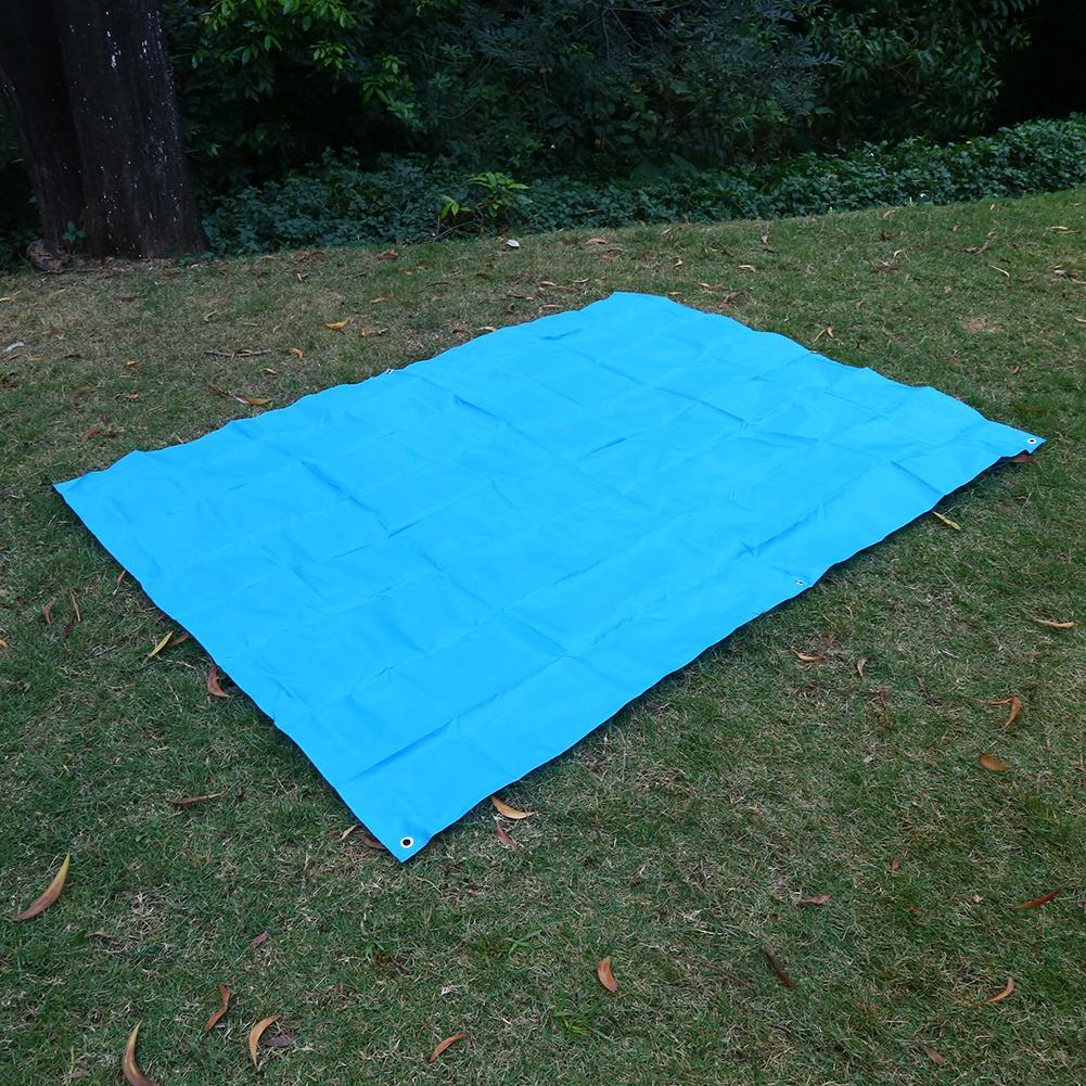 Waterproof Folding Outdoor Picnic Beach Travel Camping Play Oxford Blanket Mat (blue)