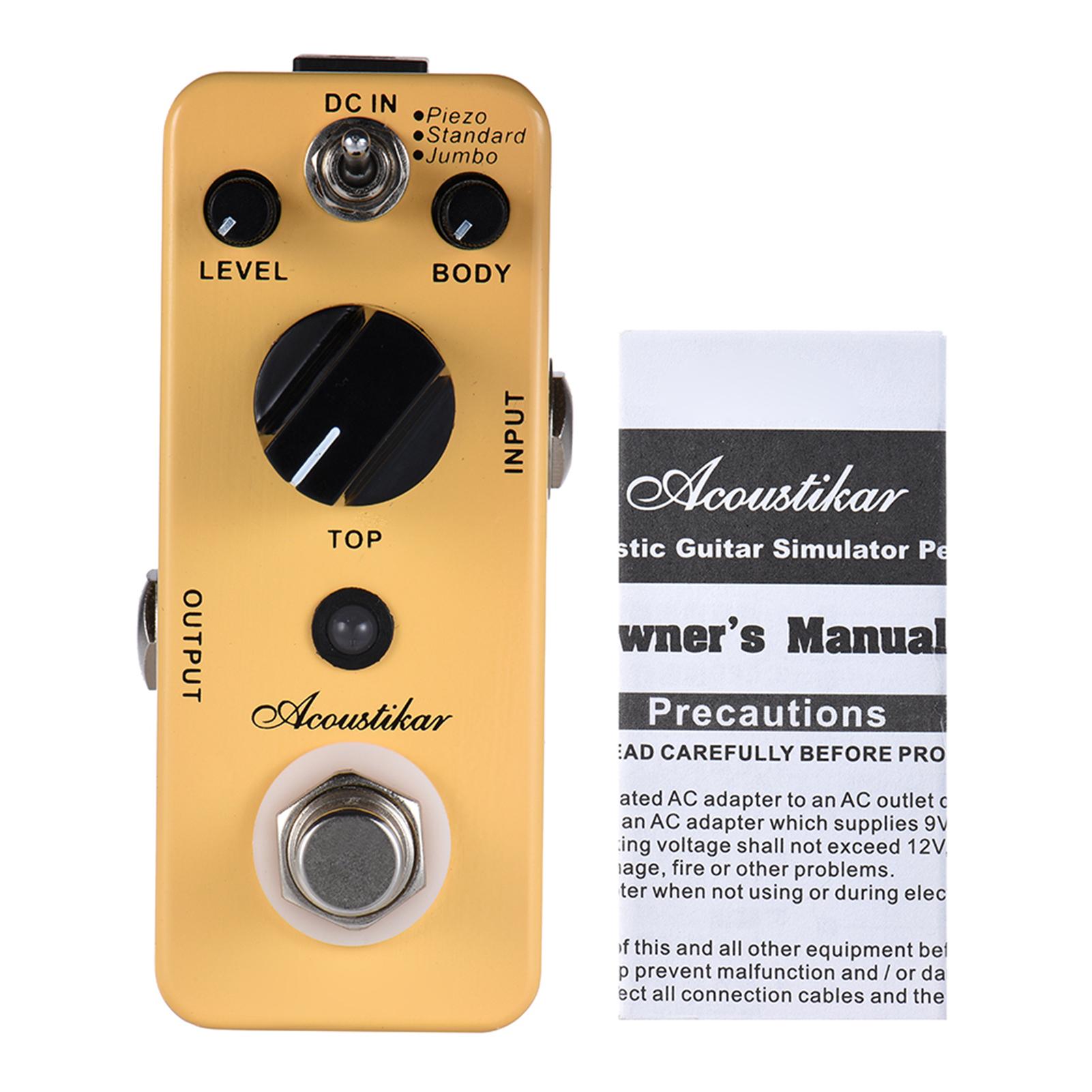 Painter Mooer Acoustikar Acoustic Guitar Simulator Effect Pedal True Bypass With 3 Modes (Piezo Standard Jumbo)