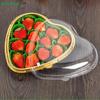 Gold Heart-Shaped Tray - Clear Lid Food Storage Box for Party Platters & Valentines Gifts