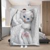 Cute Cat Print Flannel Blanket Love Cat Family Blanket Throw Home Sofa Lunch Break Blankets Children Student Blankets Nap Gifts