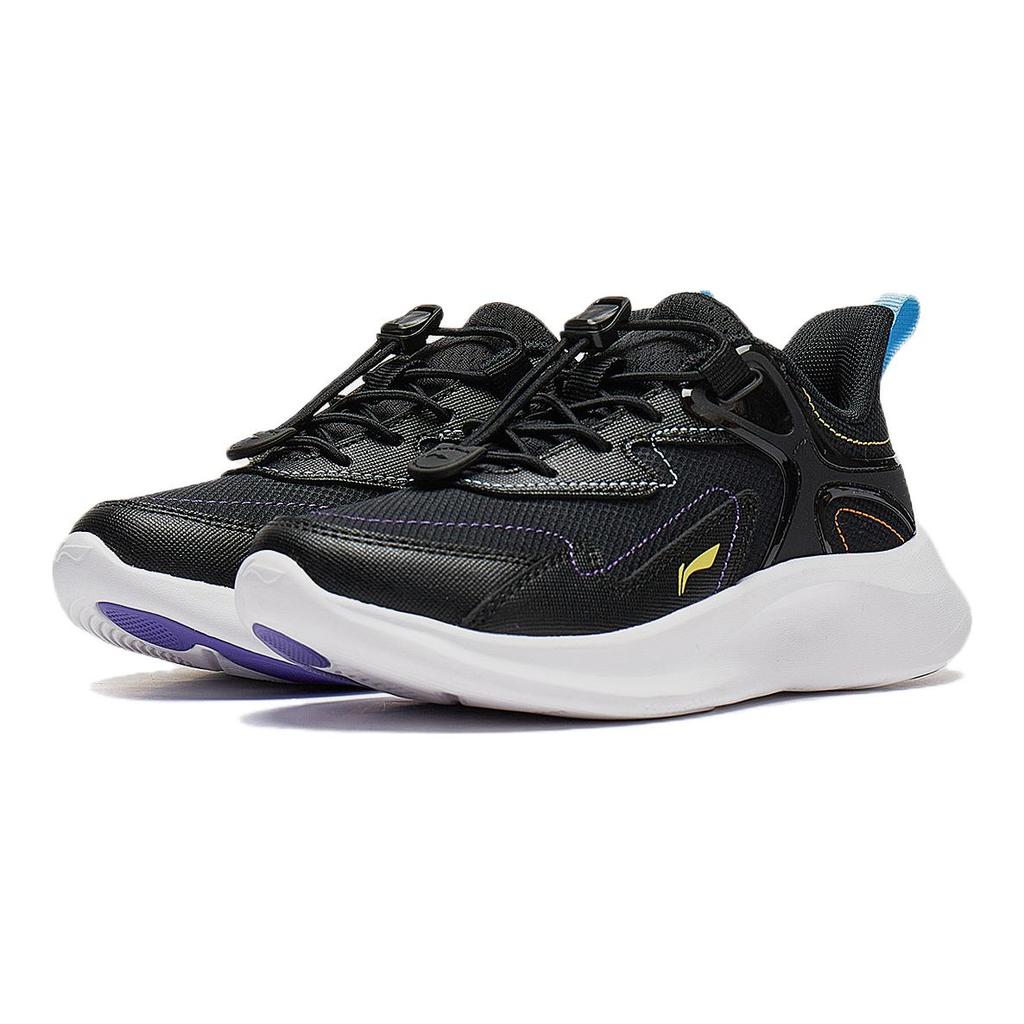 Li Ning Kids Ling Yue 3.0 V3 Comfortable Versatile Non-Slip Wear-Resistant Casual Shoes Kids Casual Shoes Black YKNT128-1