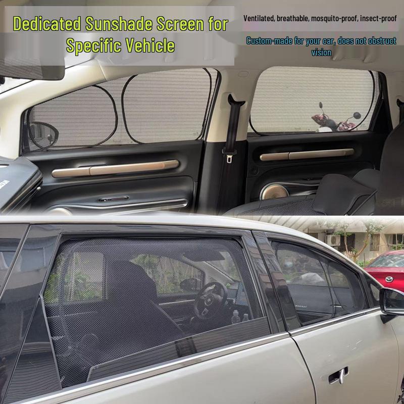 Car Sunshade Net: UV Protection, Heat Insulation, Mosquito Repellent for Windshield & Side Windows