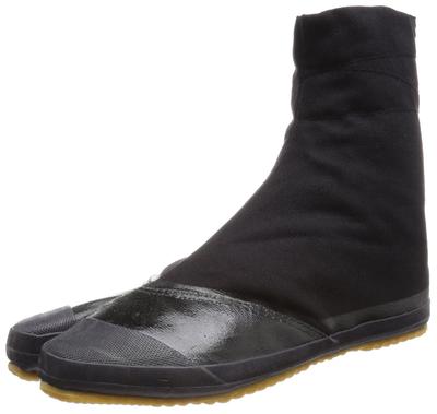 Moonstar Tabi Work Shoes for Men and Women, Practical and Lightweight, 7-Piece Tabi A, Black, Size 25.0 Cm, 2E