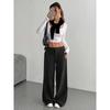 Corduroy-Textured Women's High-Waisted Wide-Leg Pants | Relaxed Fit, Side Pockets & All-Season Comfort, Machine Washable Beige Trousers