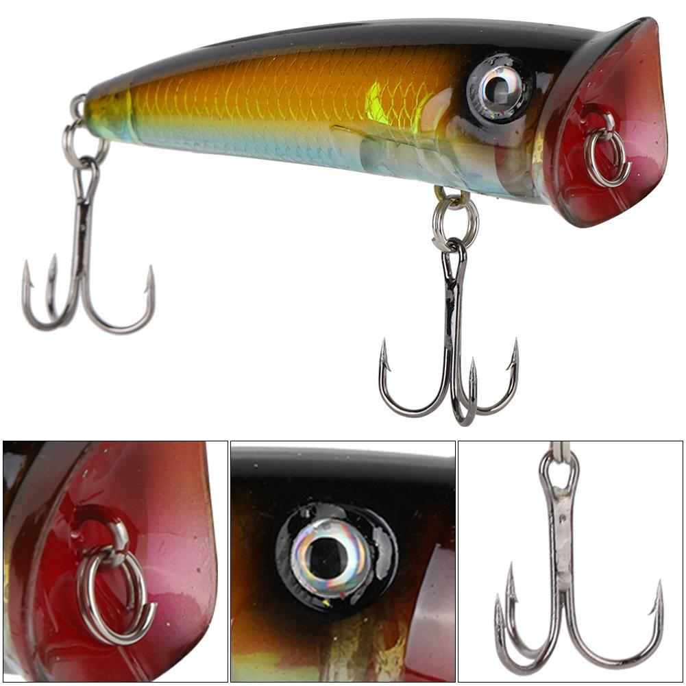 Artificial 7cm Plastic Fishing Hard Bait Floating Popper Fish Like Fishing Lures Accessory