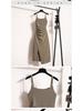 Plus Size Slimming Camisole Dress - Women's Waist-Cinched Spring/Summer Slit Outerwear Skirt