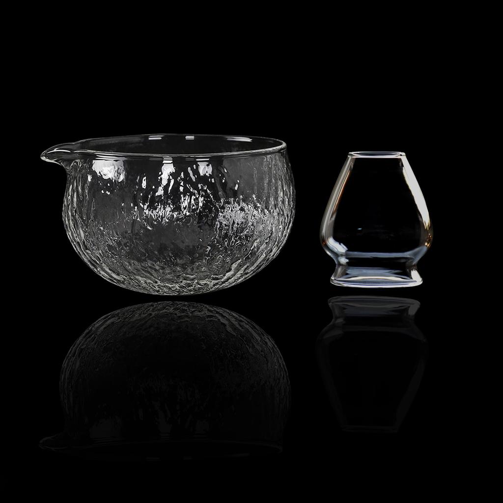 Glass Matcha Approximately X X Perfect for Tea or As a Gift Matcha Bowl and Tea Whisk Heat-resistant Bowl, Clear, 12.3cm 7.2cm (approx. 5.7" 2.7"),
