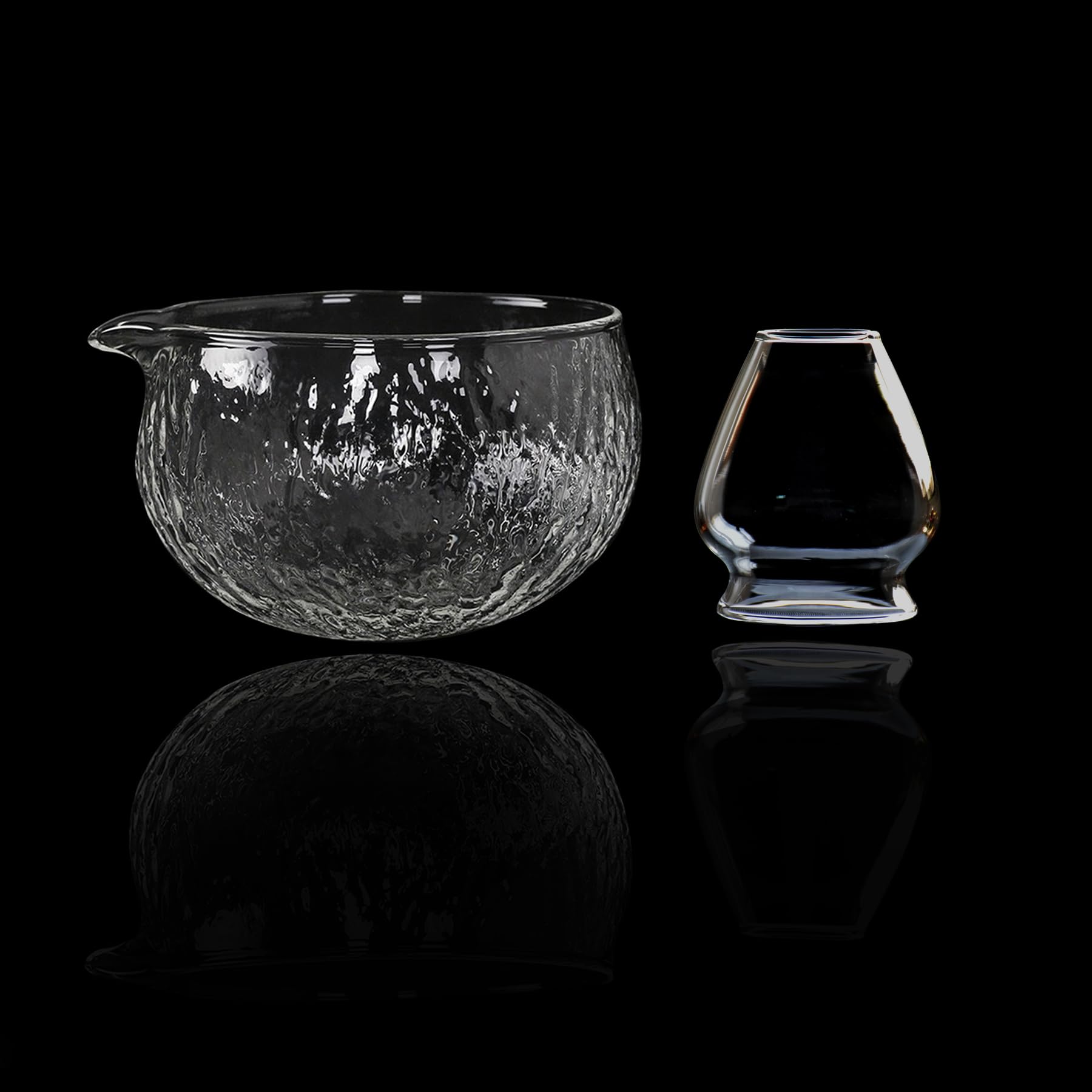 

glass matcha approximately x x perfect for tea or as a gift matcha bowl and tea whisk Heat-resistant bowl, clear, 12.3cm 7.2cm (approx. 5.7 2.7 ),