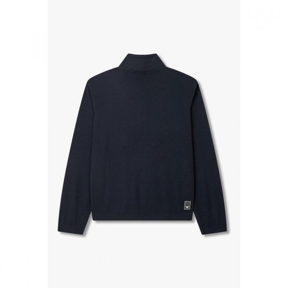 Emporio Armani Men S emboSSing Effect jerSey Sweat Zip Up A516126046